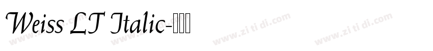 Weiss LT Italic字体转换